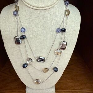 Elegant Multi-Color Beaded Necklace and Earring Set